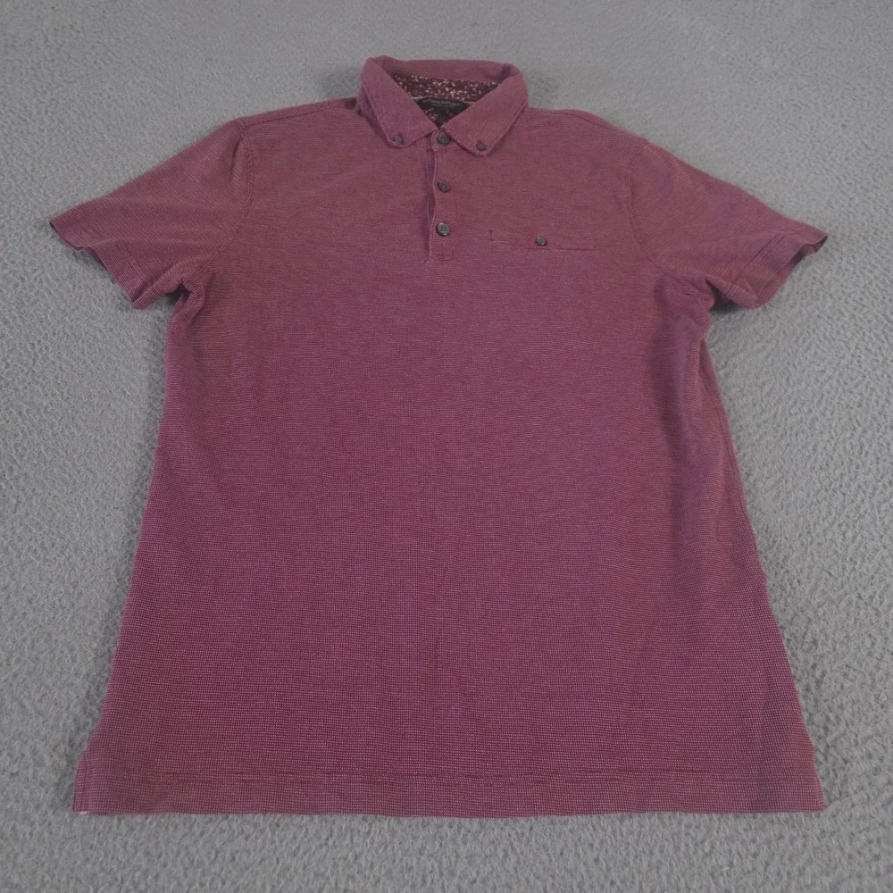 LOT OF 2 Banana Republic Polo Shirt Mens Medium Multi Luxury Touch Cotton Bundle